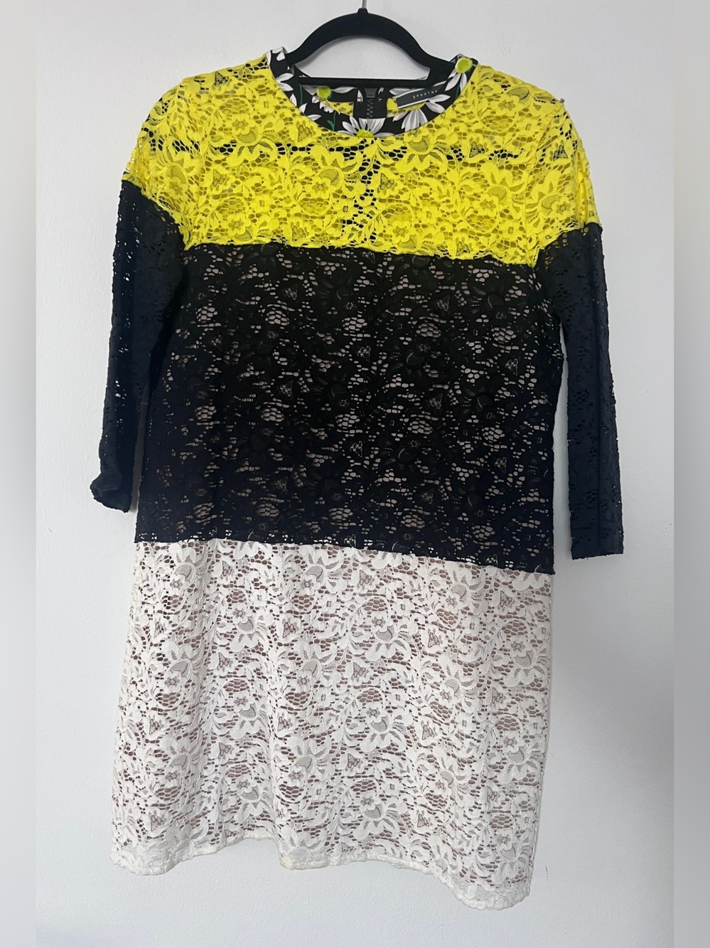 Vintage Sportmax Lace Colorblock Women's Dress